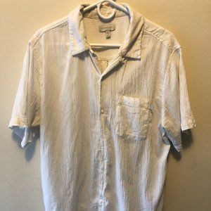 White Standard Cloth Collared Button-Down